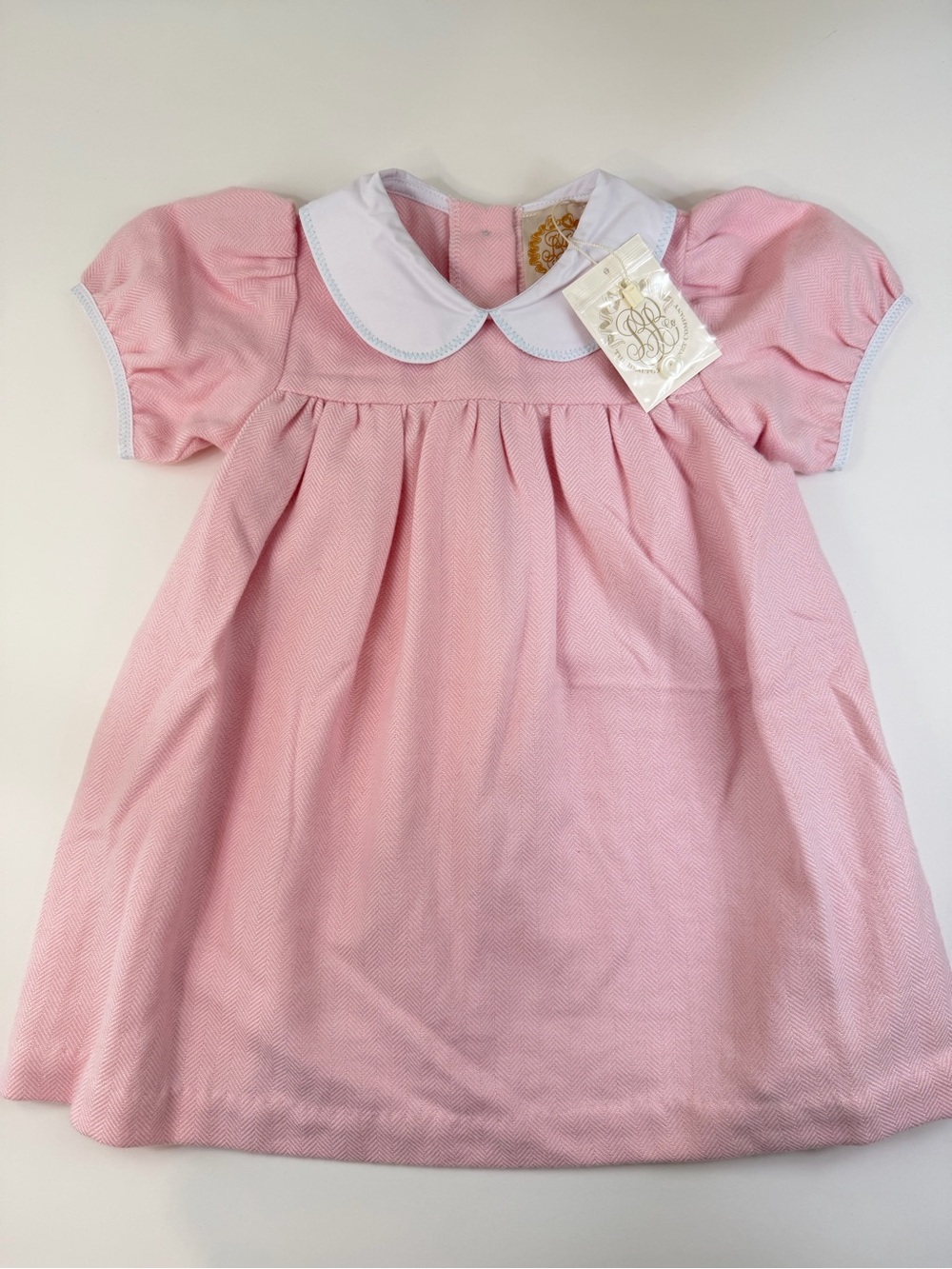 NWT TBBC Adaire Dress Pink Herringbone 3T